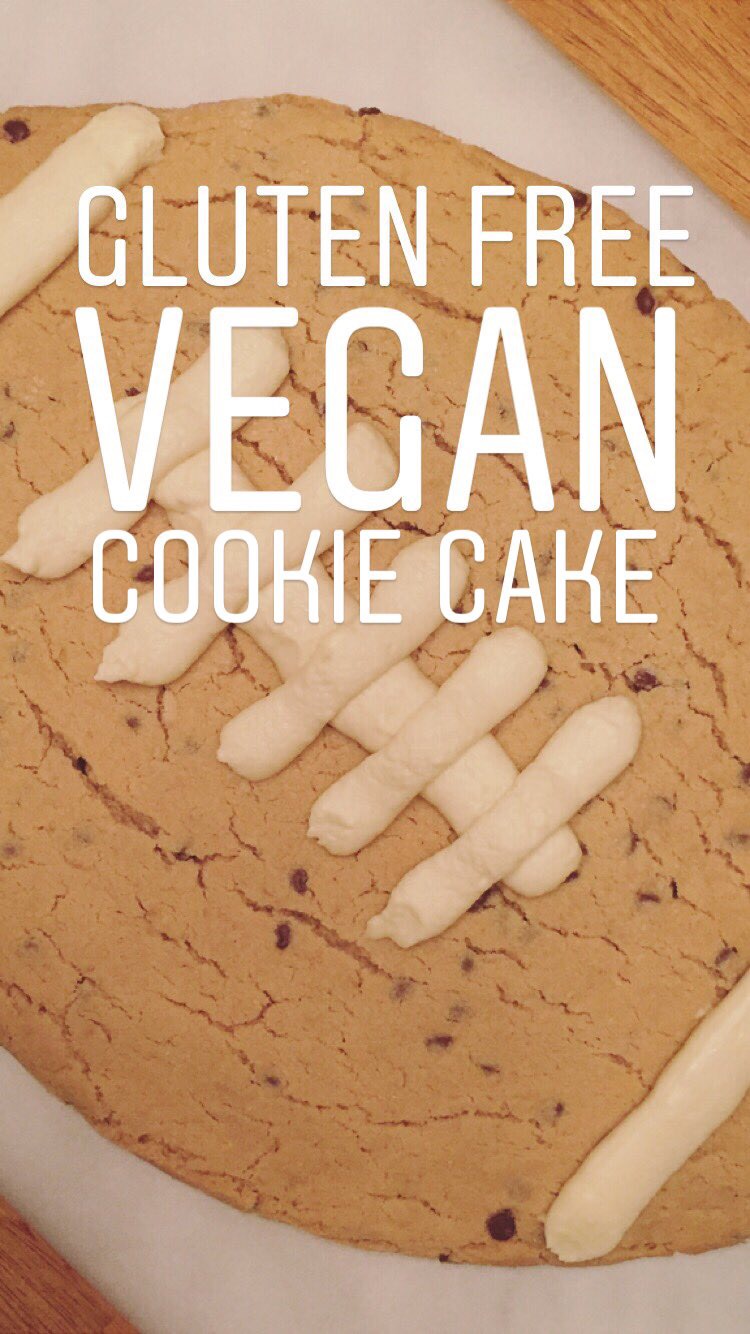Gluten Free Vegan Peanut Butter Chocolate Chip Cookie Cake