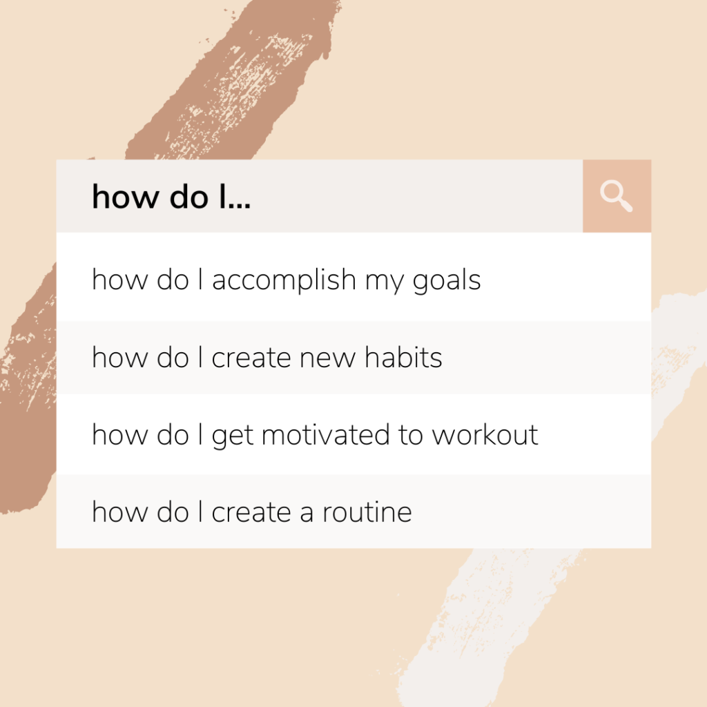 Search bar about habits