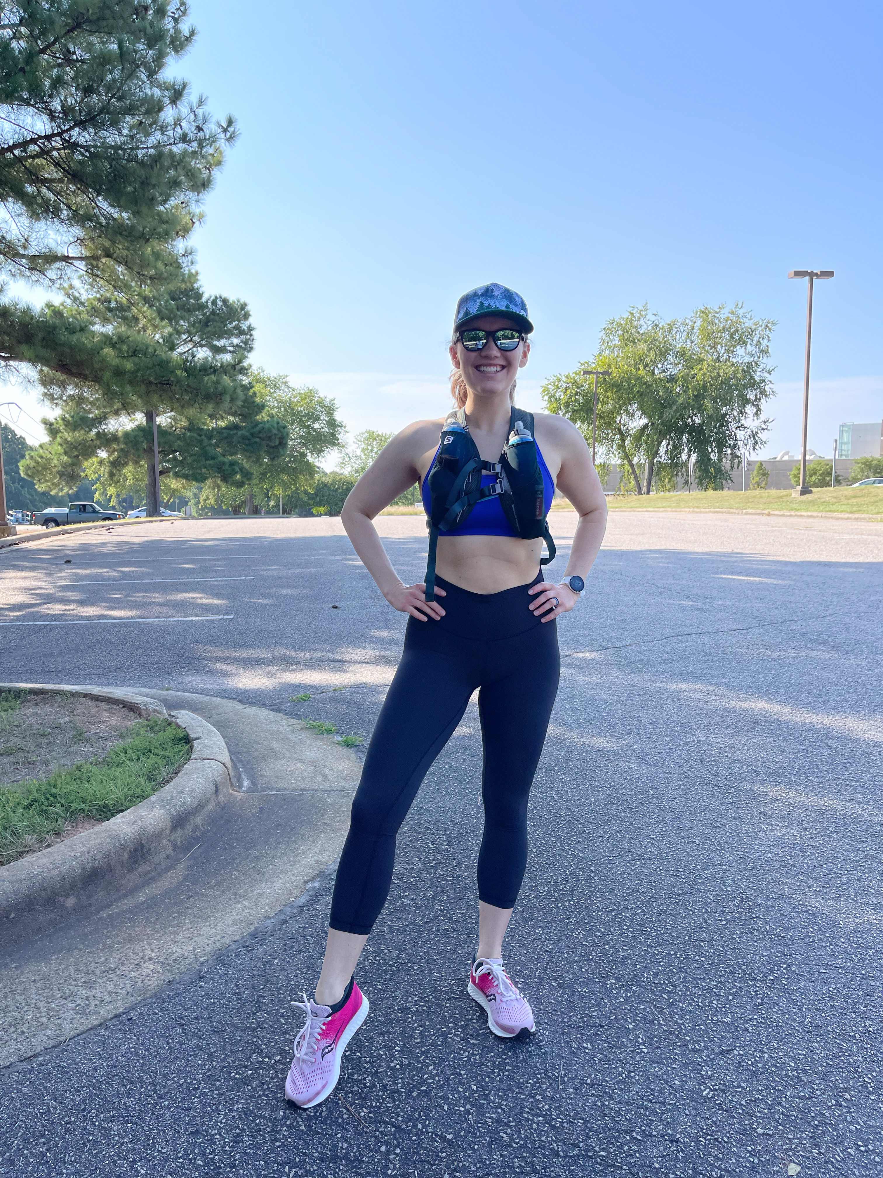 Liz Raynor beating the heat on a recent long run